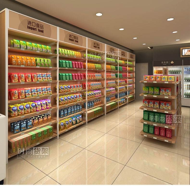 點亮超市美味 木背板帶燈箱食品貨架，供應商如何助力超市升級？